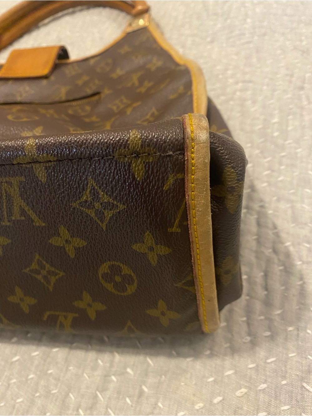 Luxury Monogram Shoulder bag Brown Leather Trim Large - Picture 8 of 13